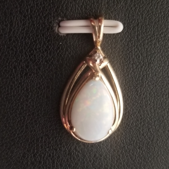 Stampd Jewelry - 10K Gold Opal Pendant